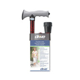 Folding Cane Alum w/Gel Grip Red Crackle - Precision Lab Works